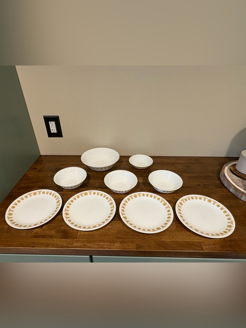 Vintage Corelle dishes: Butterfly Gold